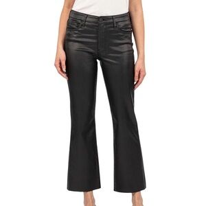 Joe’s Jeans coated kick flare cropped jeans